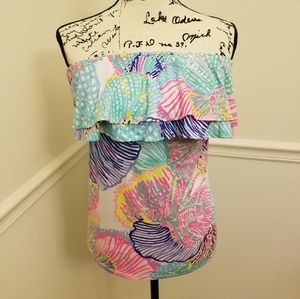 Brand New Cute Lilly Pulitzer Strapless Top